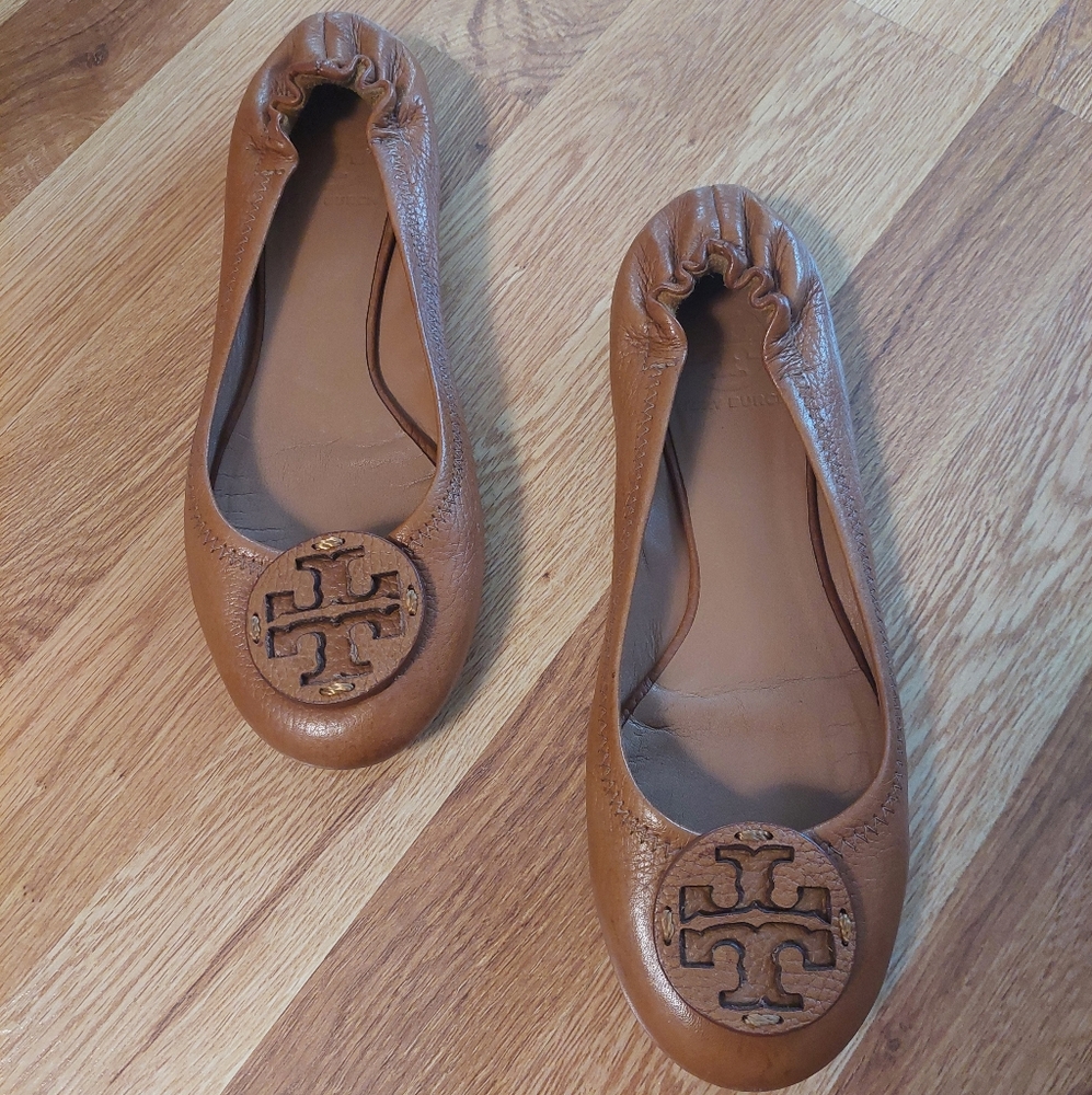 Tory Burch Brown Leather Flats